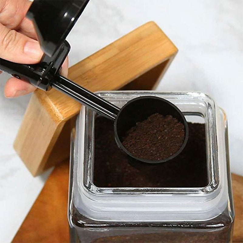 PUXING Coffee Scoop & Funnel for Reusable K Cup Refillable Coffee Pods Coffees Measuring Spoon Scoop with Funnel for Ground Coffees, Protein Powder, Tea(COLOR:black) - Image 3